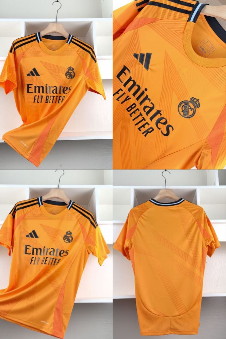 Real Madrid jerseys orange