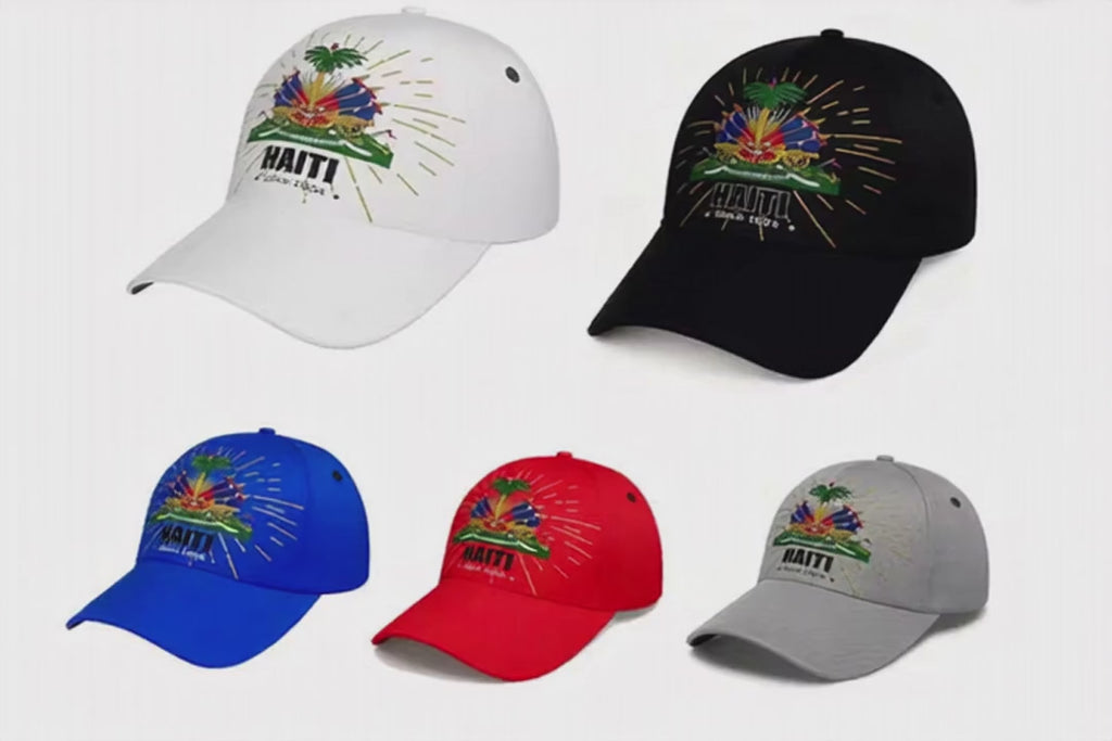 baseball cap with Haitian flag by couvri